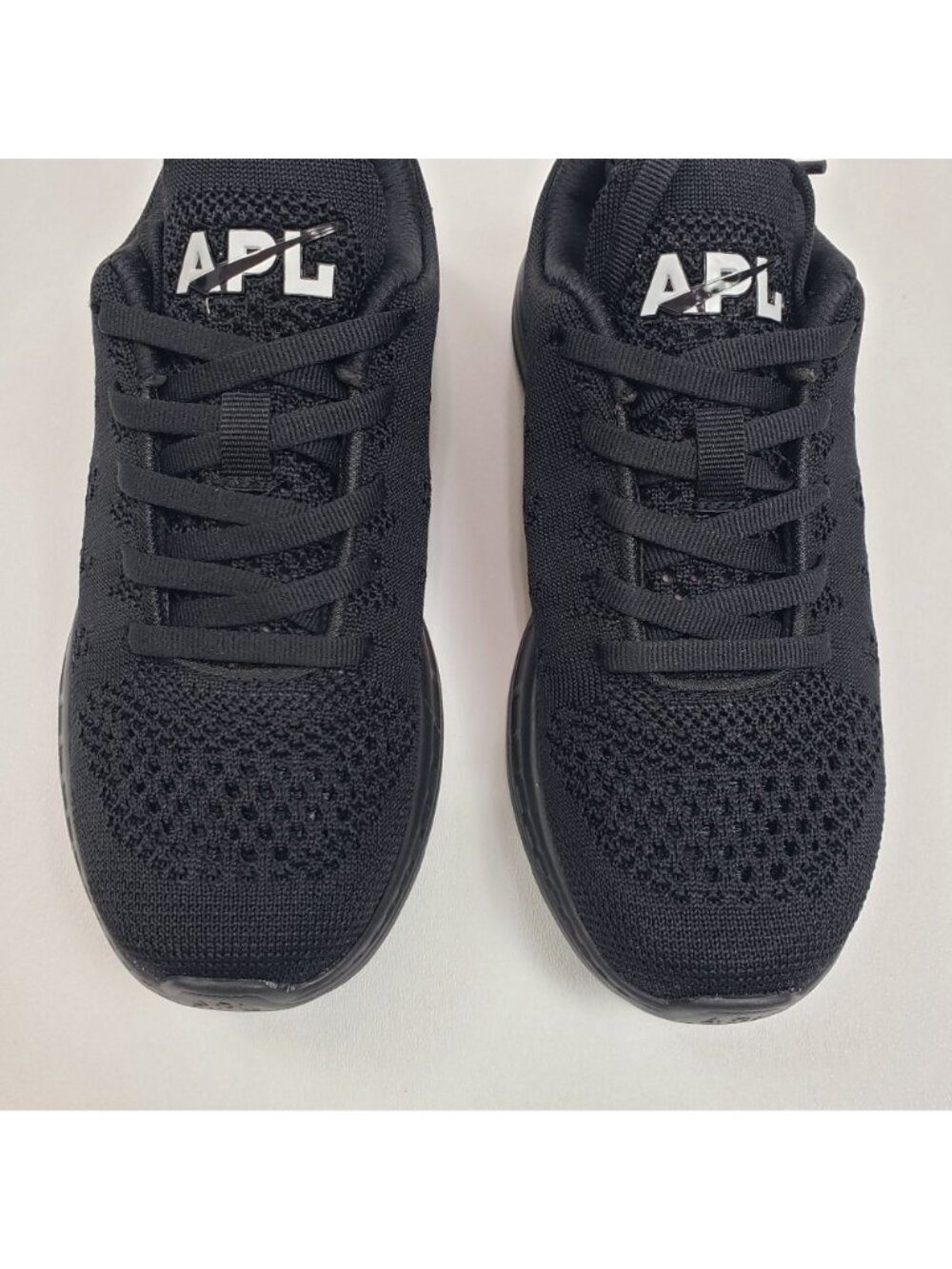 APL TechLoom Pro Black Black White Women’s Size 5 Athletic Knit Running Shoes - Picture 8 of 16